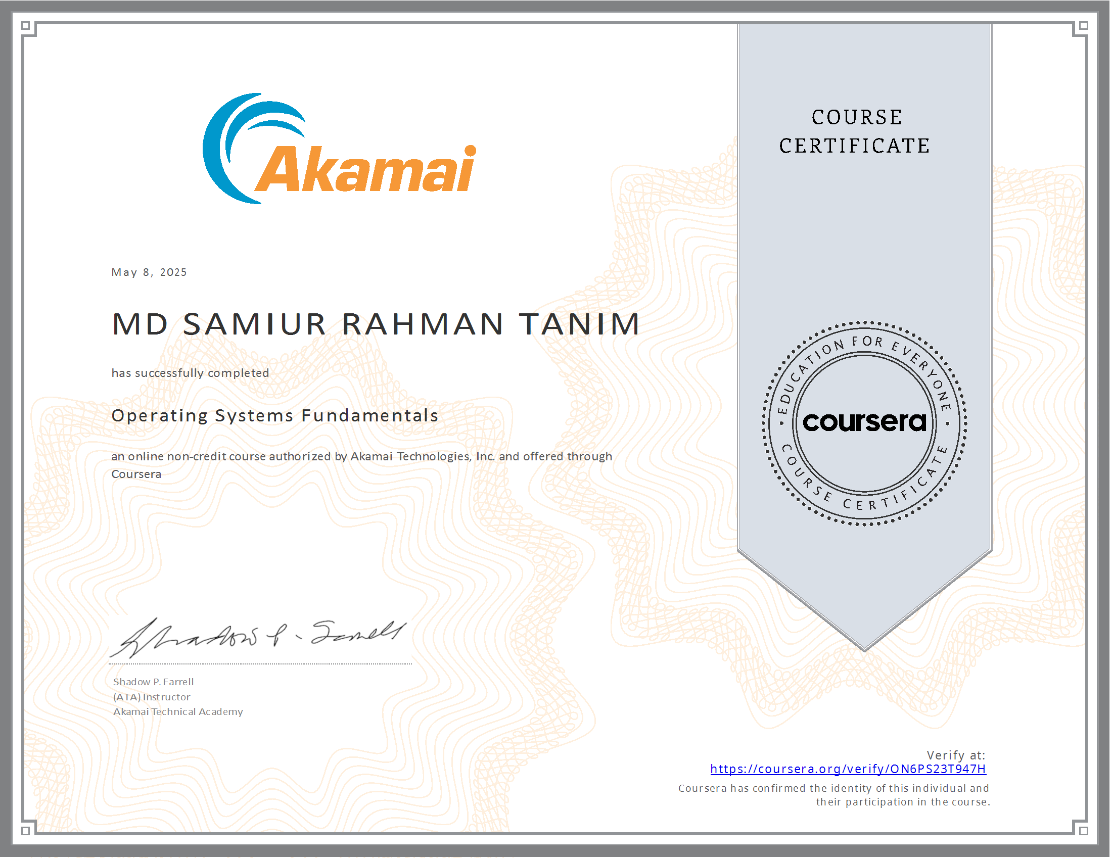 Operating Systems Fundamentals Certification